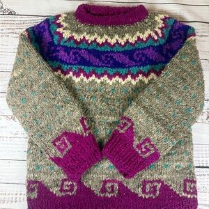 Elegant Passage Wool Chunky Sweater Hand Made Medium